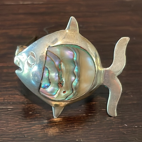 Taxco Jewelry - Taxco Mexico 925 Fish Brooch